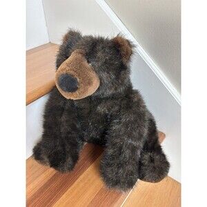 Build a Bear BAB Realistic Black Brown Grizzly Kodiak Bear Growls Voice box